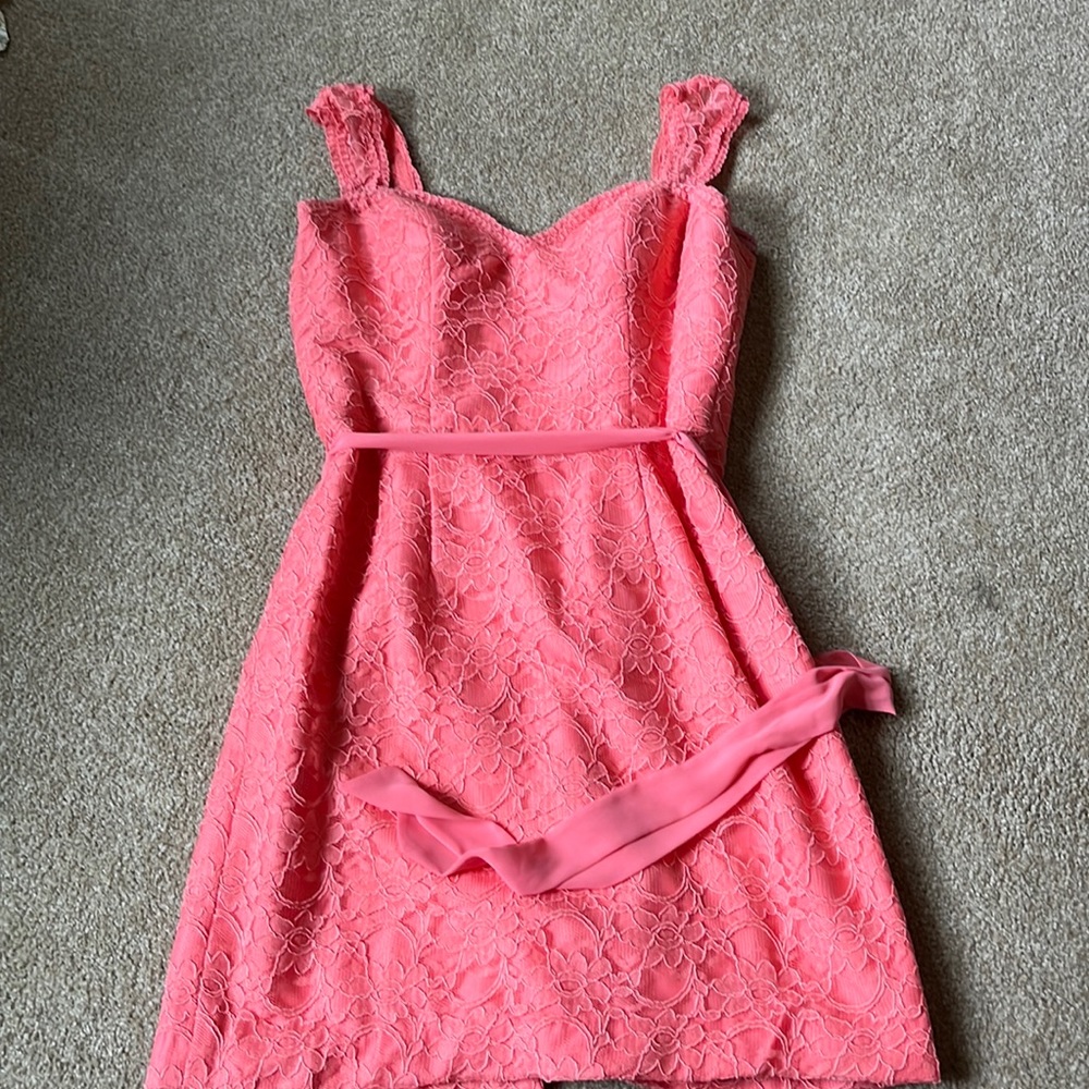 Pink bridesmaid dress Mori Lee by Madeline Gardner